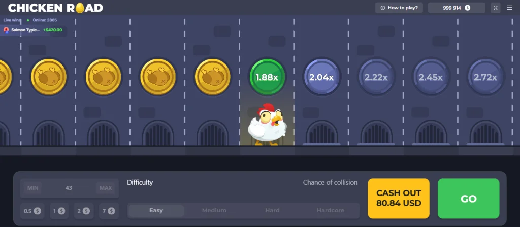 Mnożnik 2.12x w Chicken Road – kurczak bezpiecznie pokonuje pasy