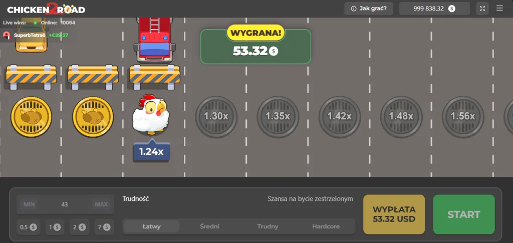 Wygrana 53.32 USD w Chicken Road – panel wypłaty w grze hazardowej
